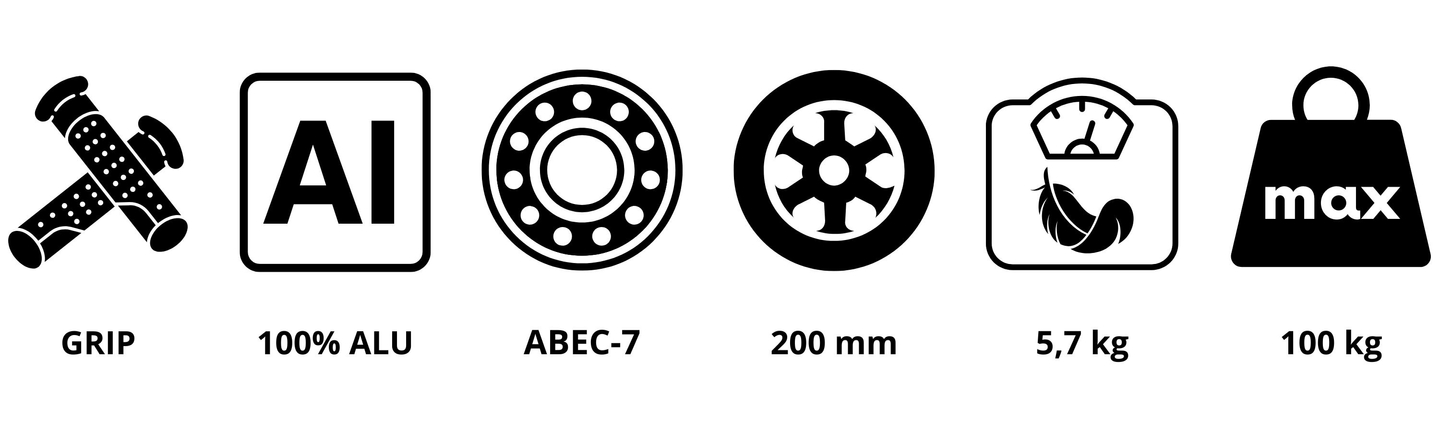 Dvokotačni skuter za odrasle i mlade - s amortizerom - HyperMotion Skyline - roza, aluminij - 100 kg
