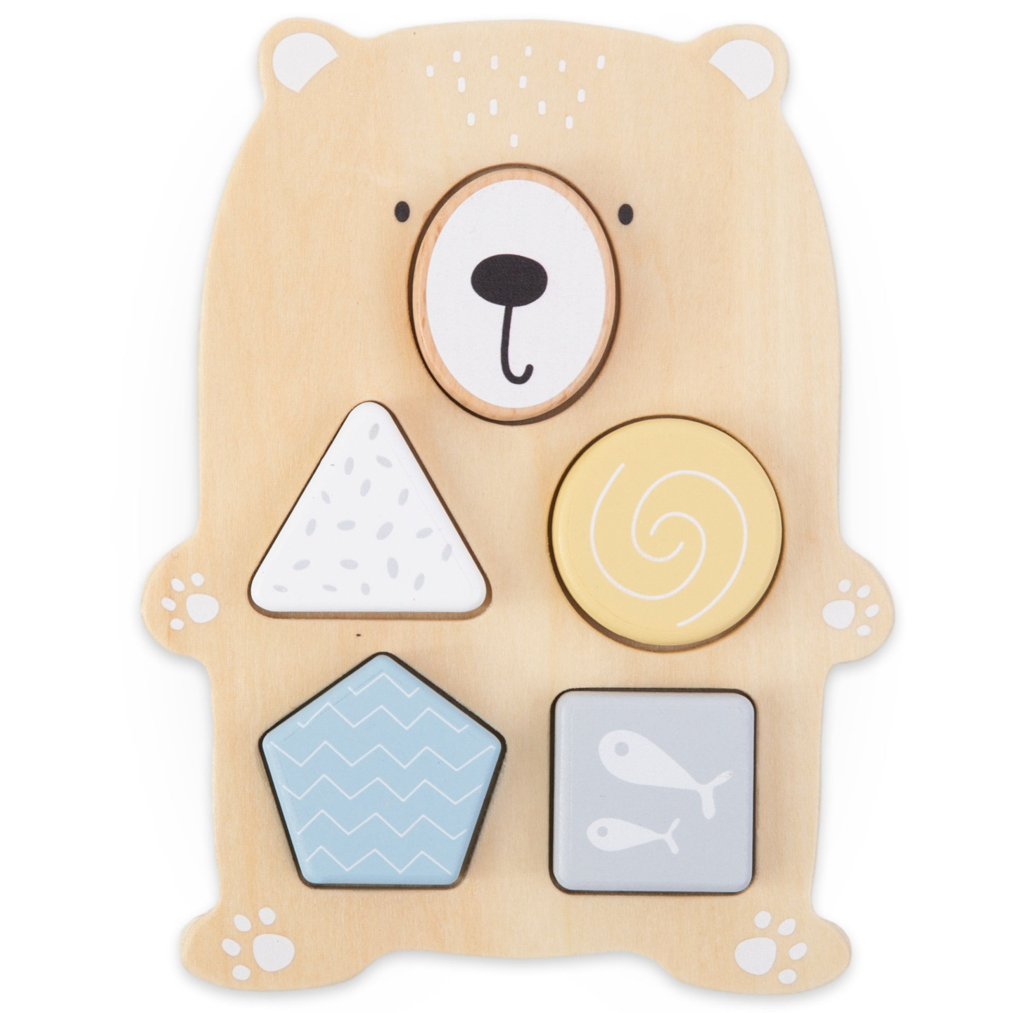 Set drvenih igračaka - šareni splet, Seal piramida, Teddy medo sorter