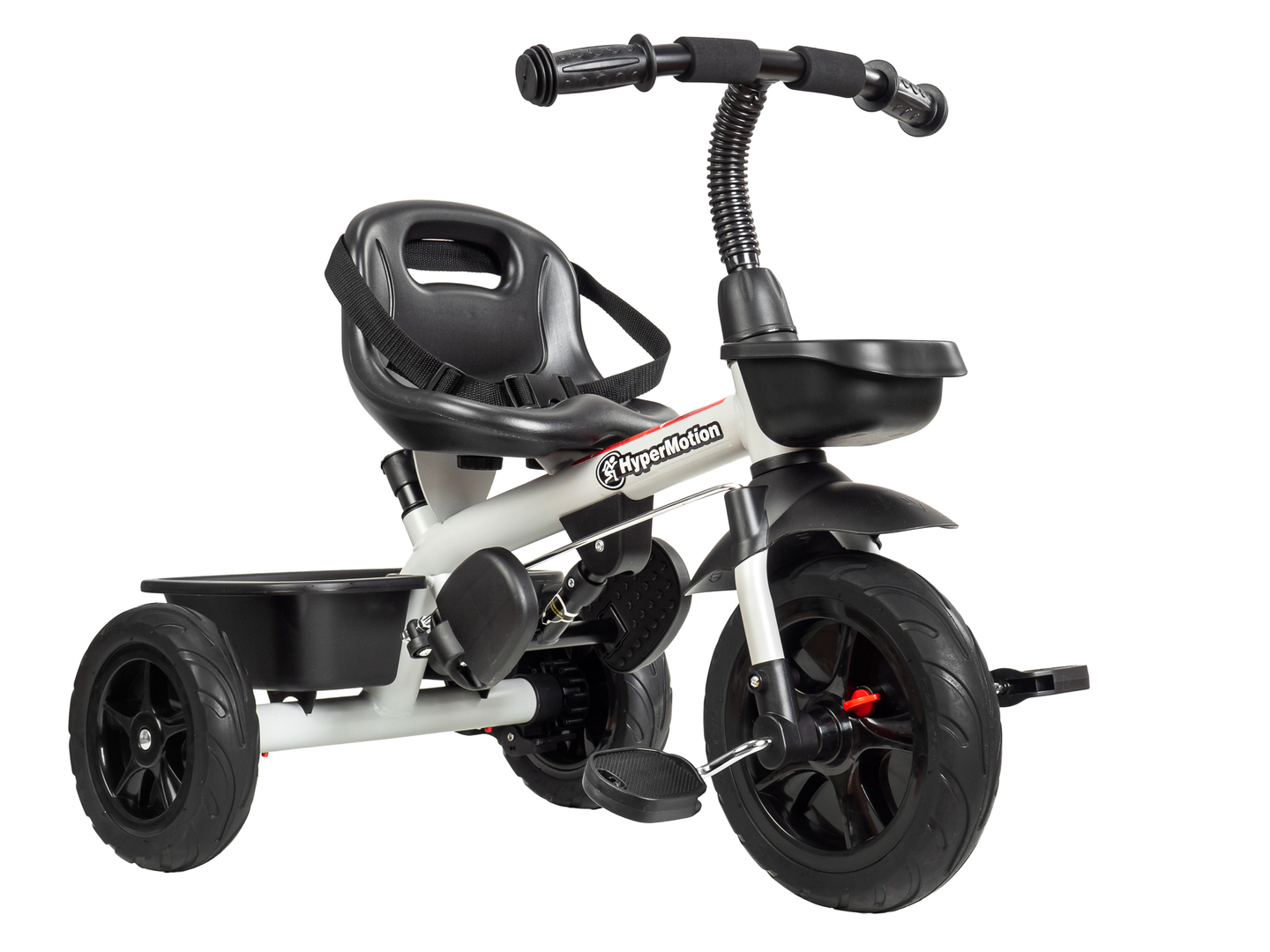 HyperMotion TOBI VECTOR tricikl - trajno napumpani kotači + potiskivač. Boja: svijetlo siva.