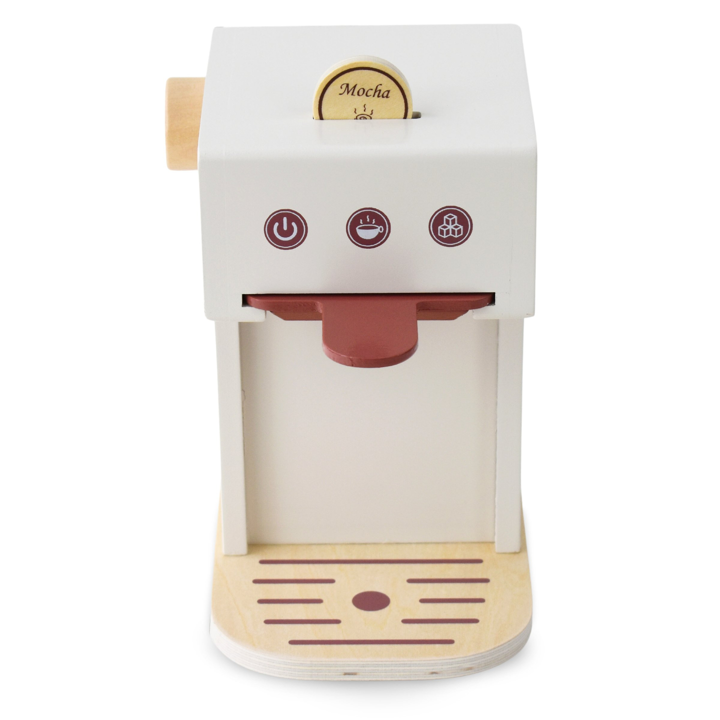 Drveni aparat za kavu na kapsule - kafić s dodacima