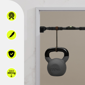 HyperMotion Podesiva šipka za zgibove 74-100 cm, 200 kg, crna