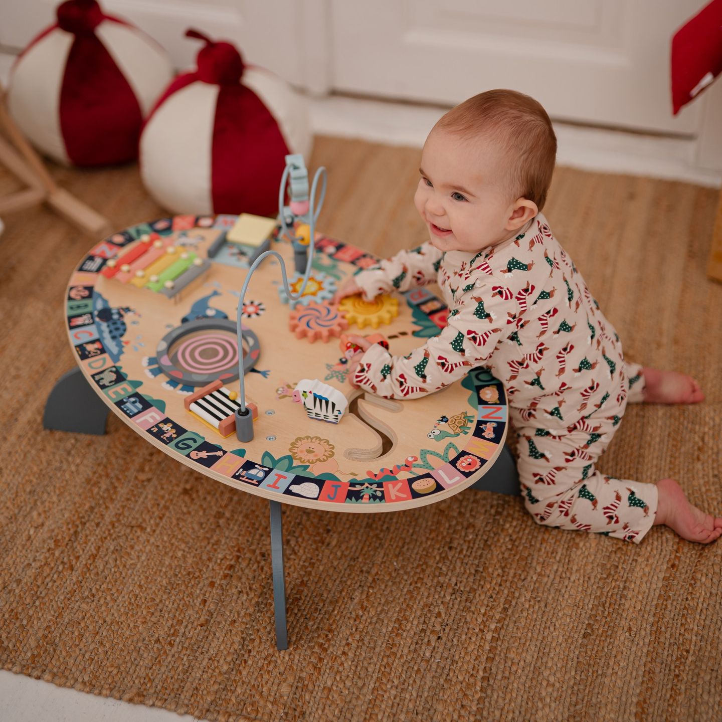 Drveni edukativni stol 7 u 1, glazbeni, senzorni