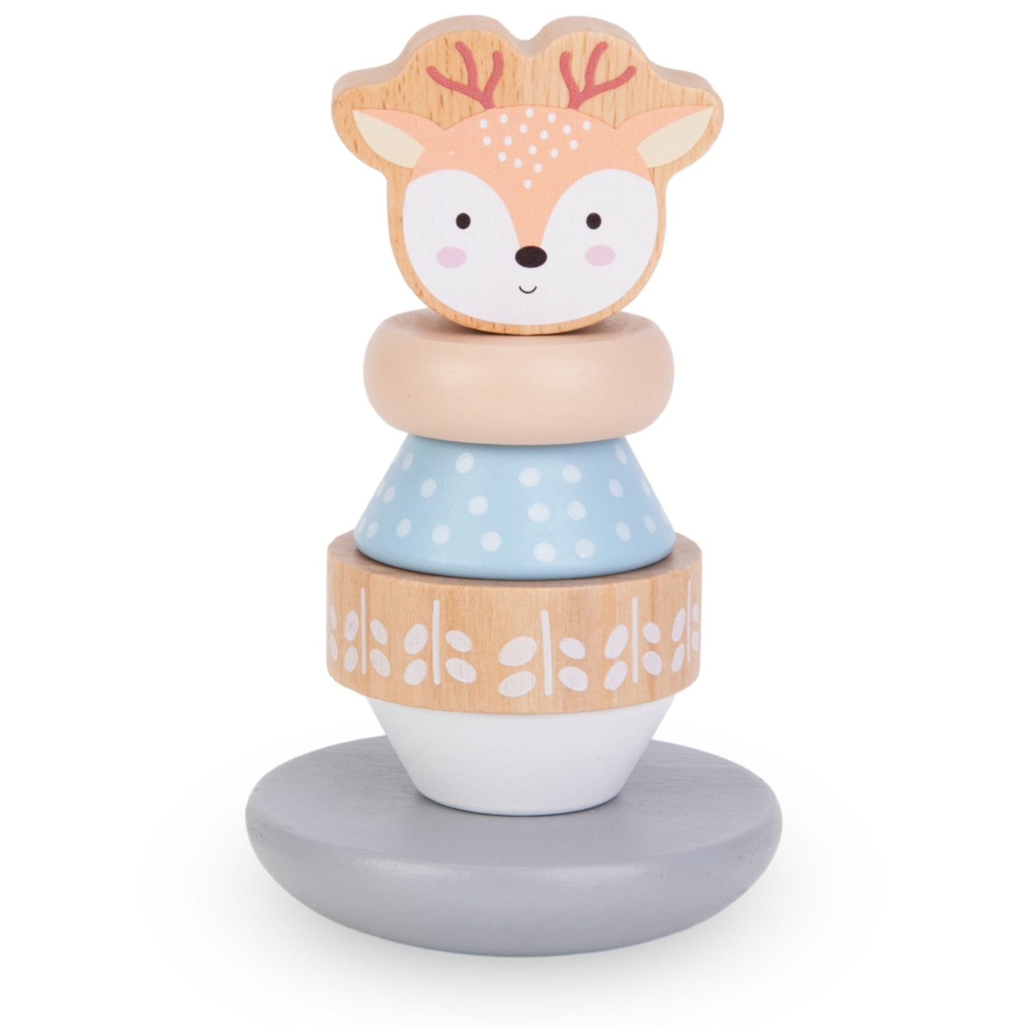 Set drvenih igračaka - šareni pleter, piramida jelena, sorter pingvin