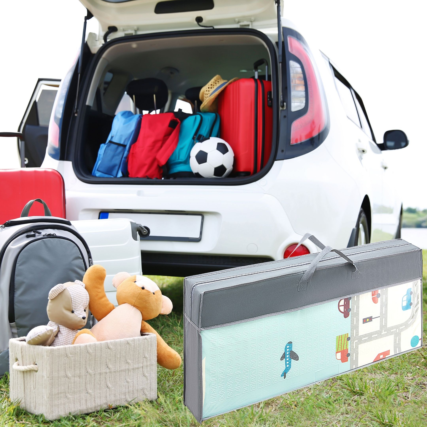 Dvostrana XXL pjenasta prostirka - sklopiva 1 CM (planina i cesta)