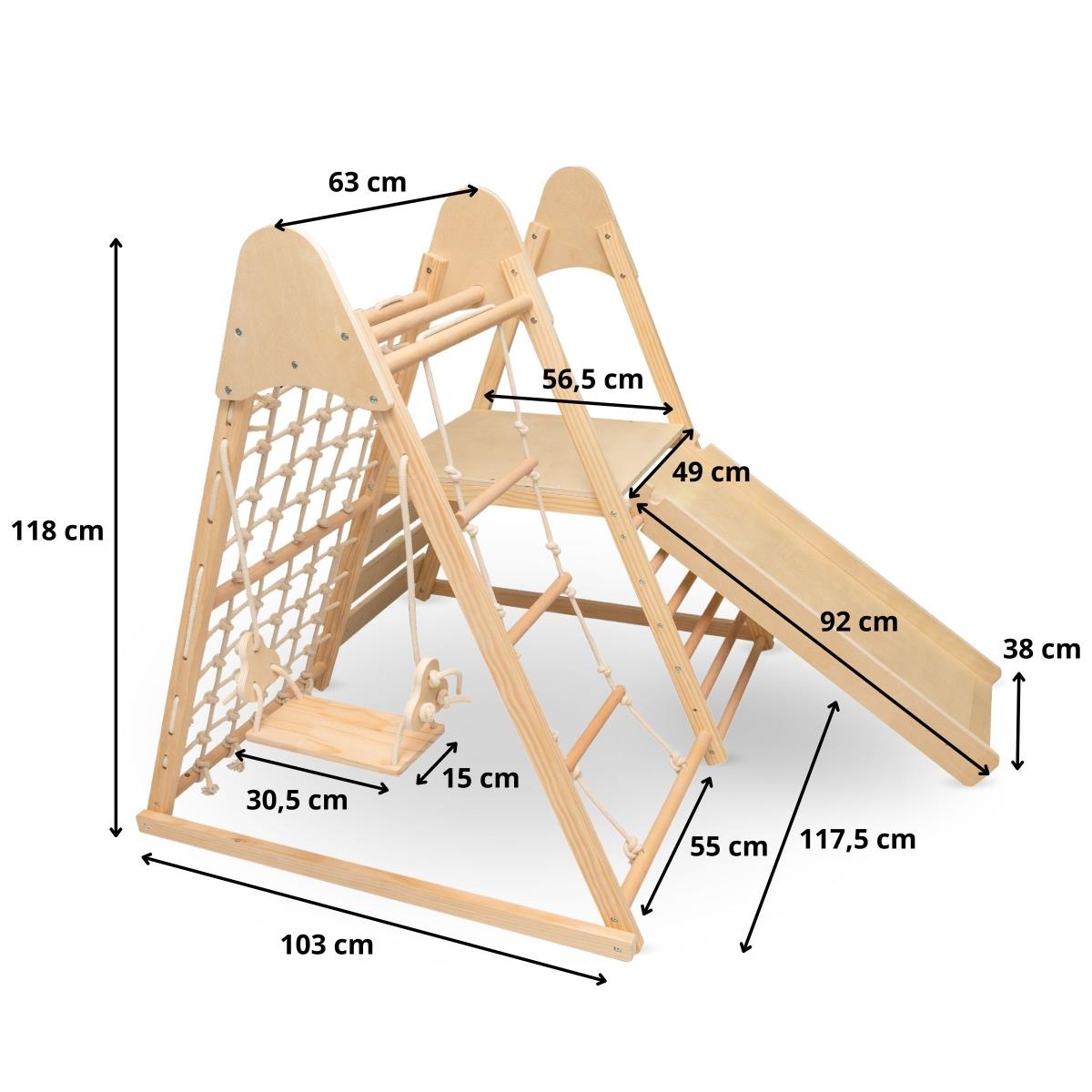Drveno kućno igralište XL 5u1