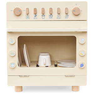 Drvena perilica posuđa s priborom