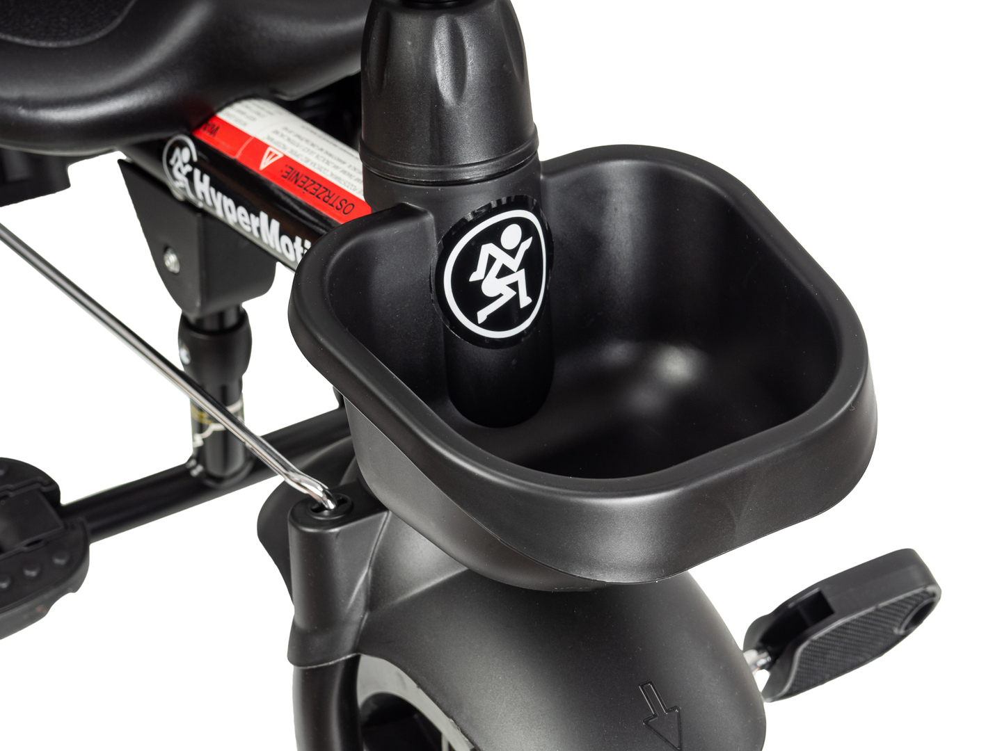 HyperMotion TOBI VECTOR tricikl - trajno napumpani kotači + potiskivač. Crna boja.