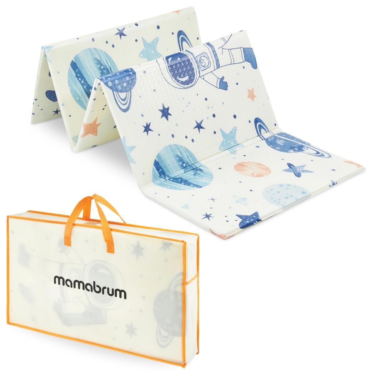 Dvostrani sklopivi pjenasti podmetač 180 x 120 x 1 cm - prostor/geometrijski trokuti