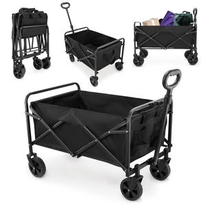 HyperMotion sklopiva kolica za plažu - crna, 80 kg