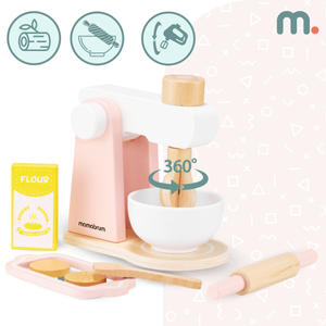 Drvena mješalica za tijesto s priborom, za djecu