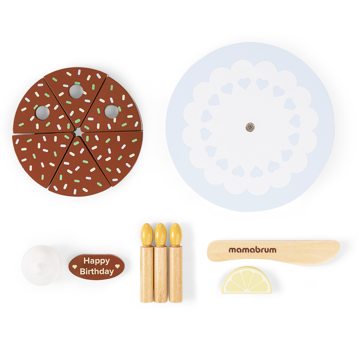 Drvena rođendanska torta za rezanje