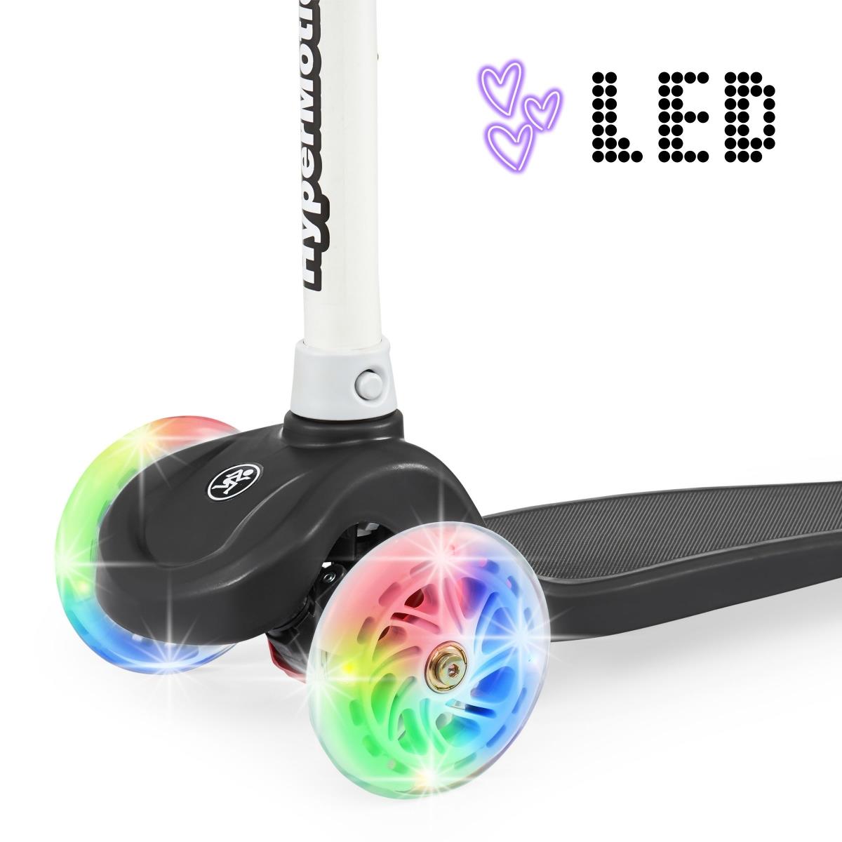 TRINGO romobil za ravnotežu na tri kotača, 3-8 godina - crni + svjetleći LED kotači