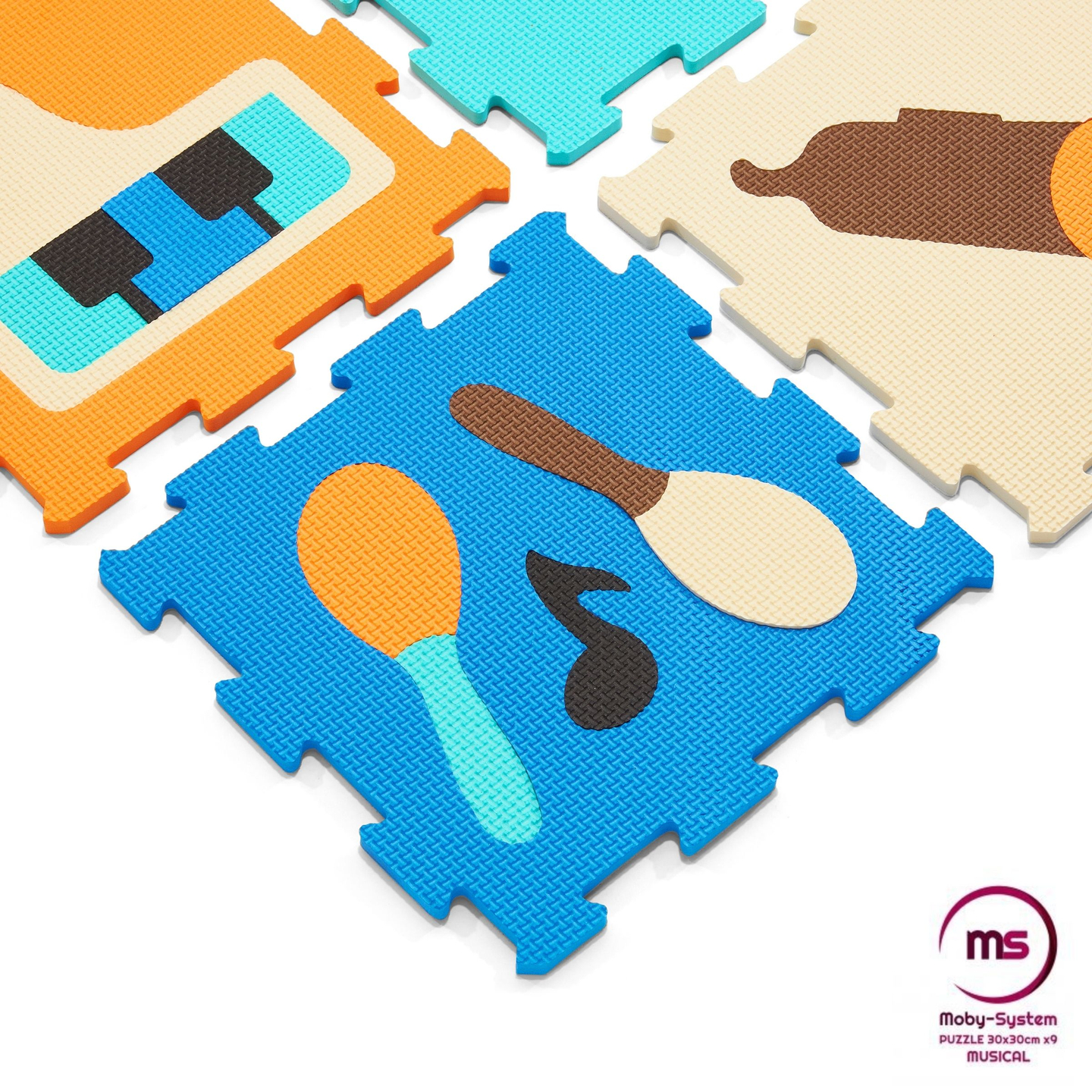 Edukativna puzzle od pjene 90 x 90 x 1 cm - EVA pjena - uzorak: instrumenti