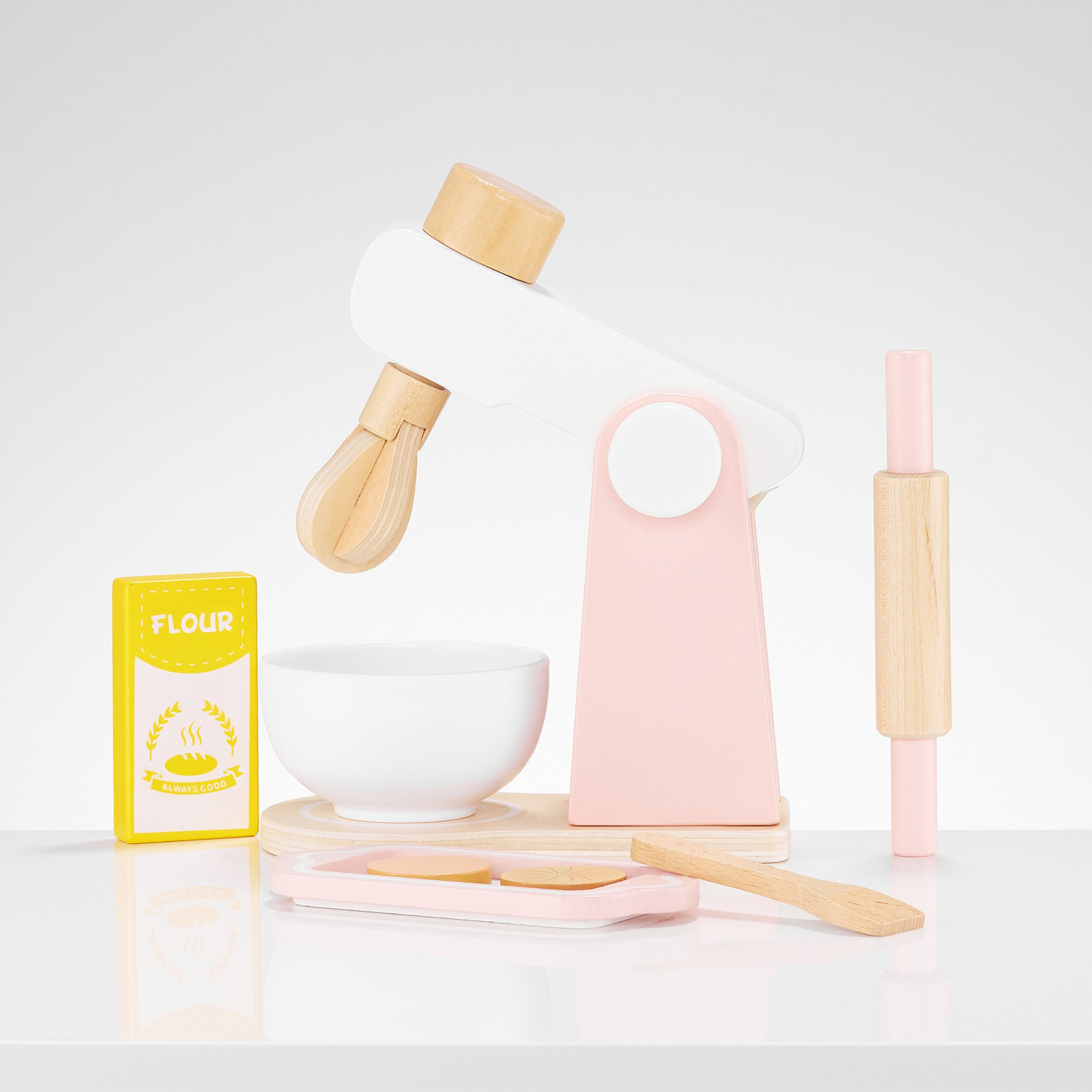 Drvena mješalica za tijesto s priborom, za djecu