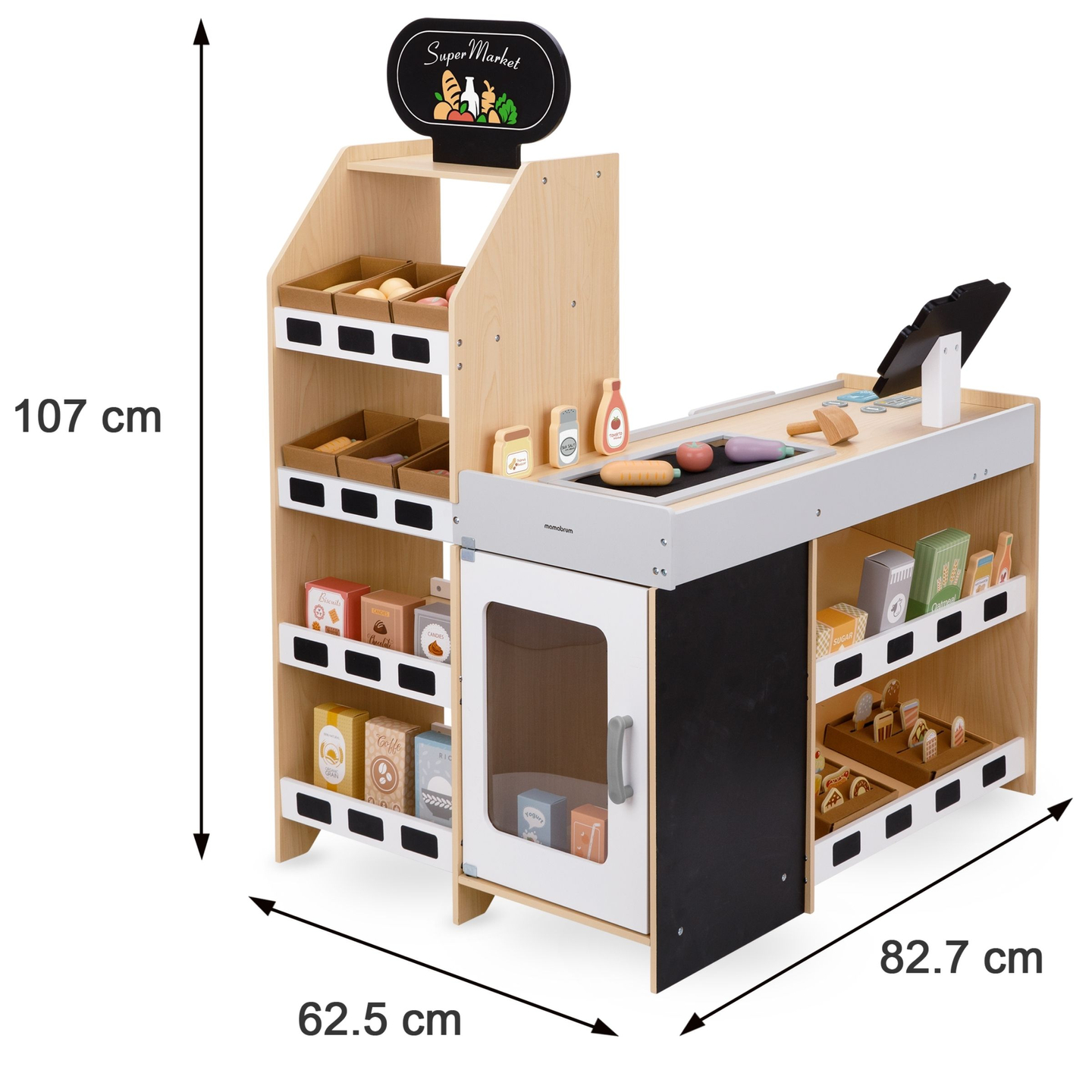 Drvena trgovina voća i povrća - veliki XXL štand, trgovina za igru s blagajnom