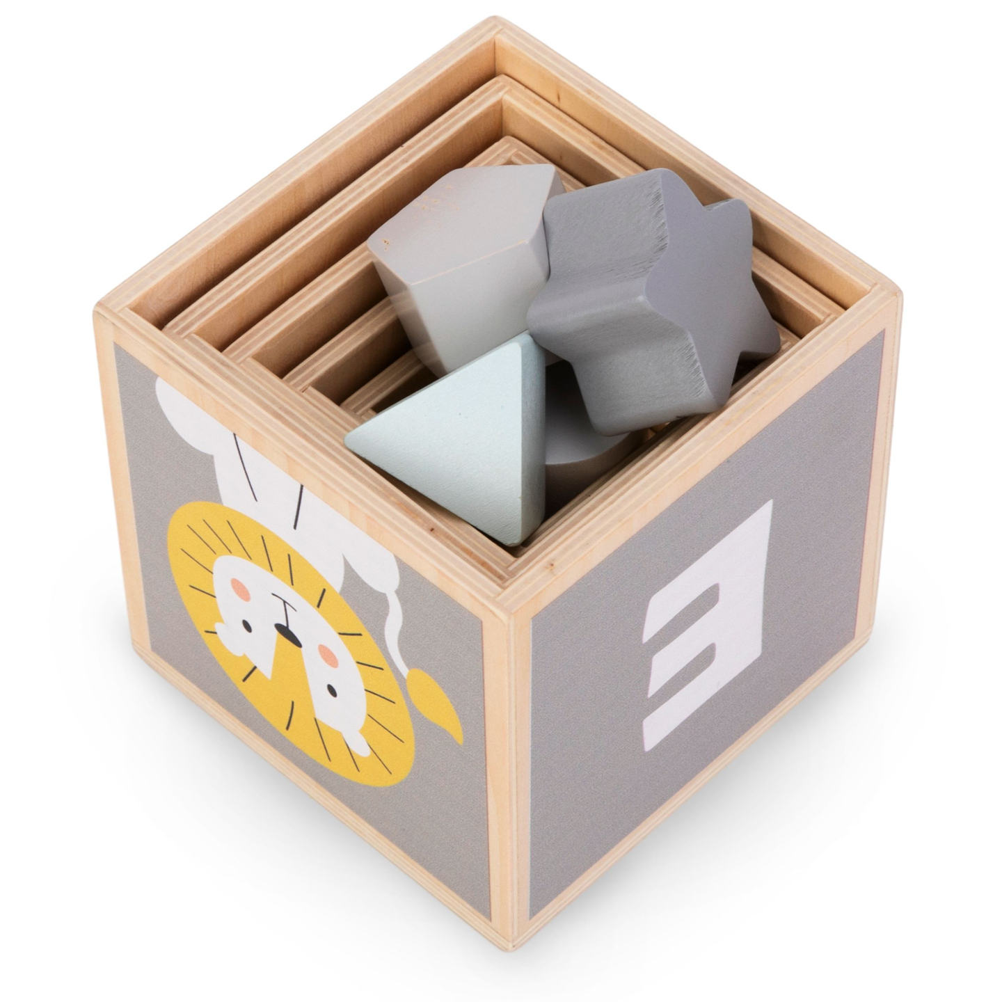 Drveni toranj - razvrstač oblika brojeva abeceda životinja