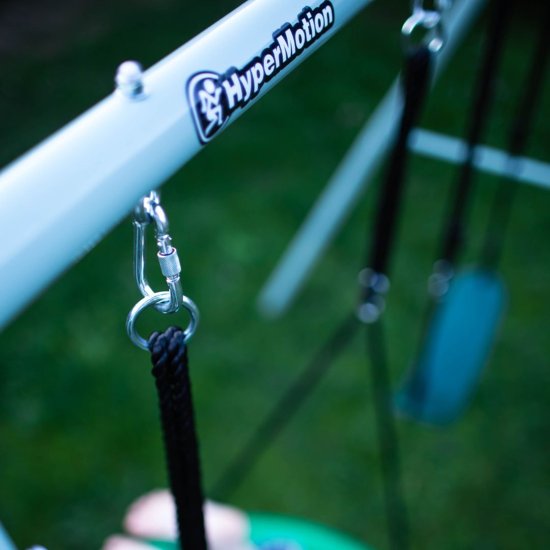 Dvostruka vrtna ljuljačka s okvirom i užadima - sjedalo i gnijezdo za rode