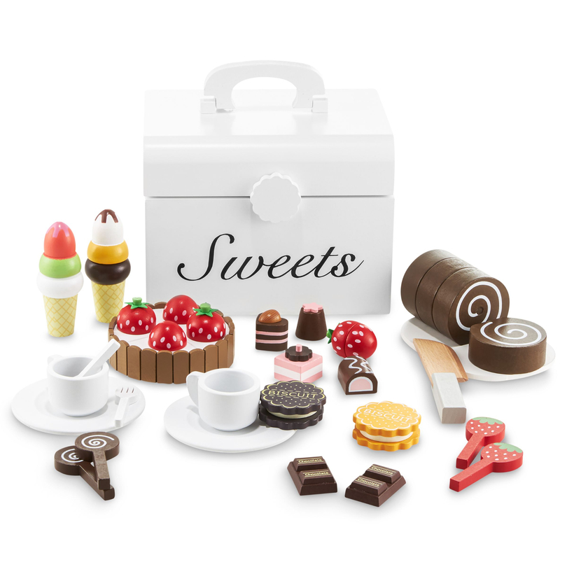 Drvena kutija sa slatkišima za rezanje, slastičarna
