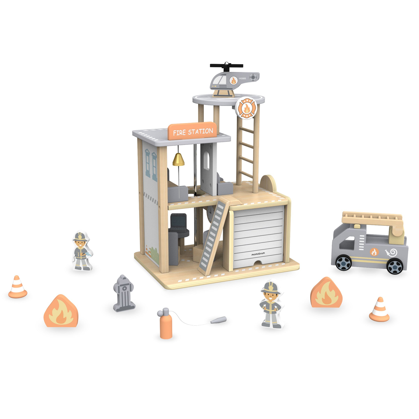 Drveni vatrogasni dom s dodacima, vatrogasni dom