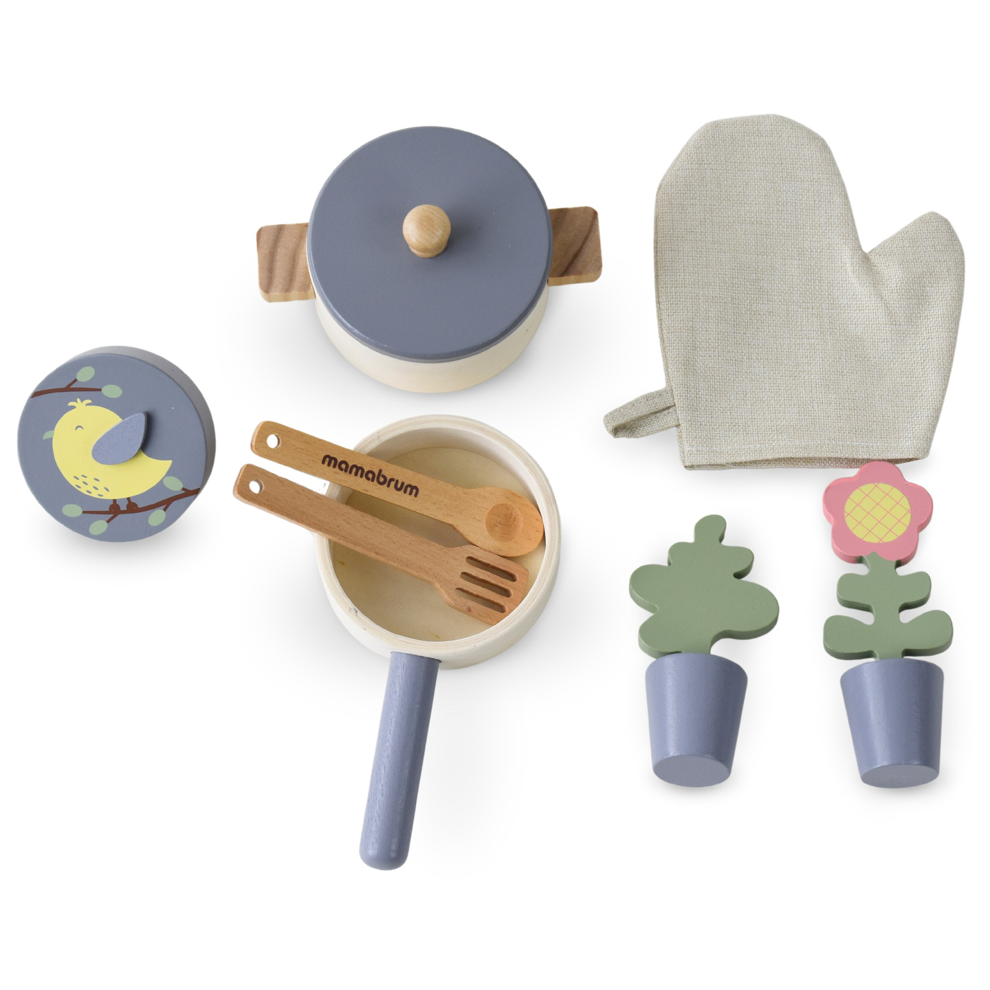 Drvena vrtna kuhinja s dodacima - prirodni boho