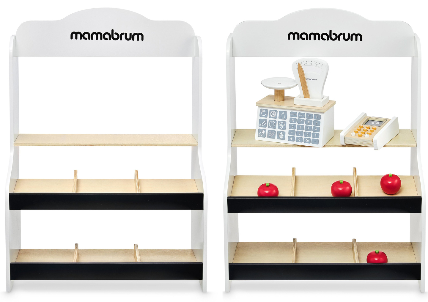 Mini market - trgovina s vagom, terminalom, platnom karticom i voćem