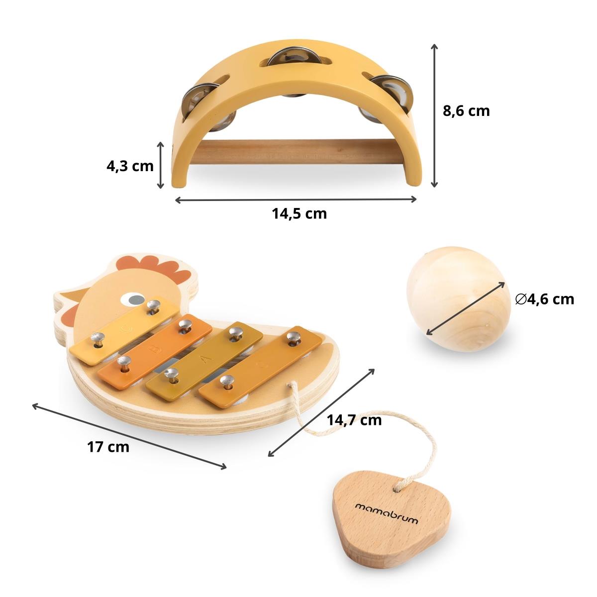 Set instrumenata s motivom kokoši