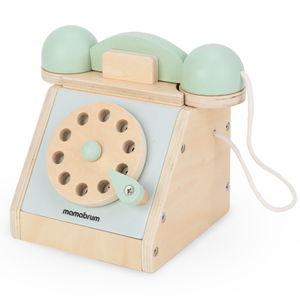 Drveni retro telefon - mint