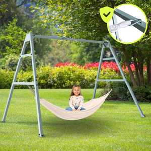 Dvostruka ljuljačka s priborom - čelični okvir - gavranovo gnijezdo, ljuljačka i viseća mreža