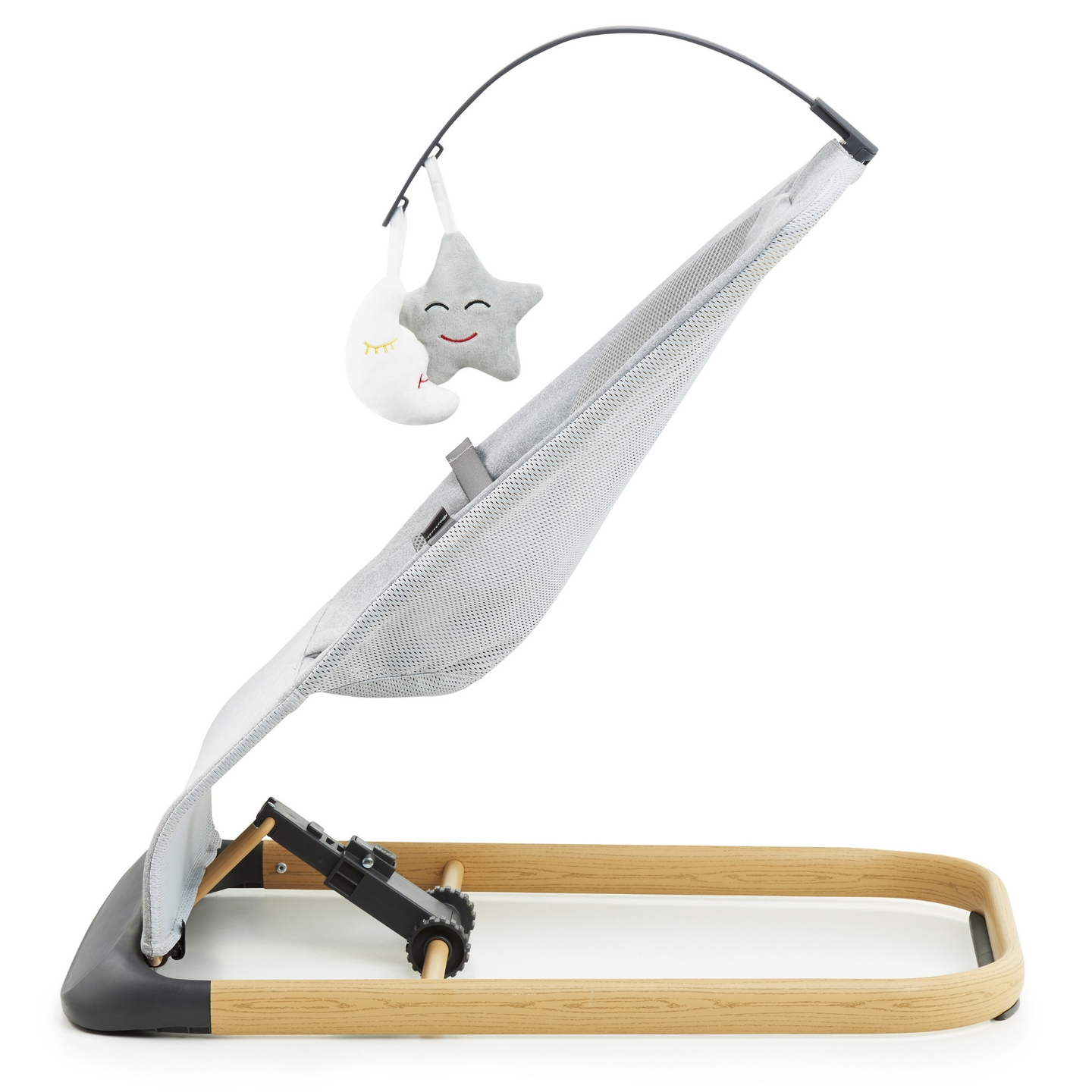 Stolica za ljuljanje 2 u 1 s umetkom Moby-System LILY – siva