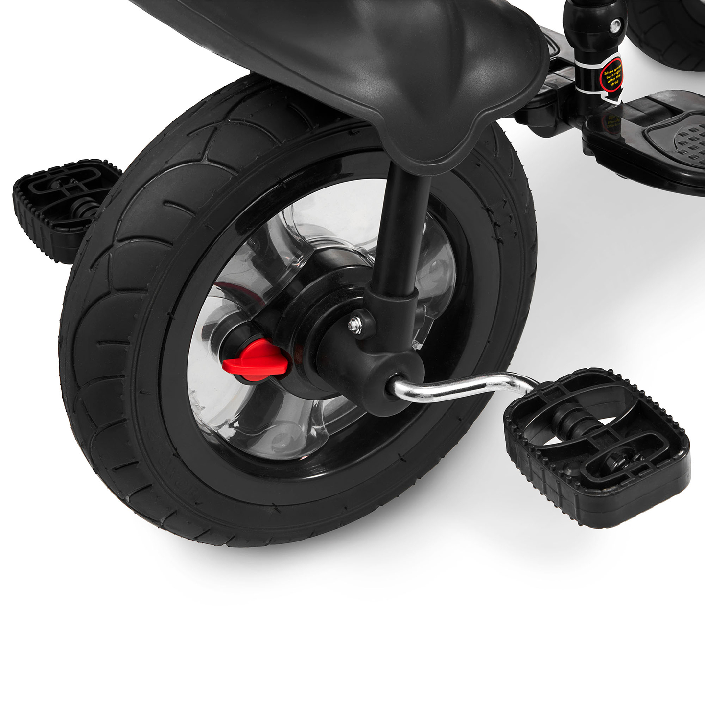 Tricikl za djecu 1-4 godine - TOBI FREY - siva boja - okretna - kotači na napuhavanje + guralica