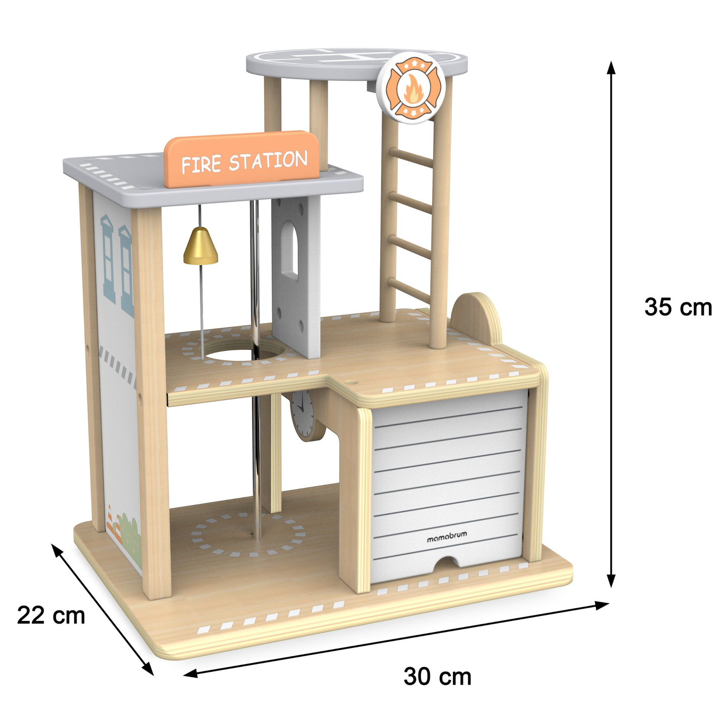 Drveni vatrogasni dom s dodacima, vatrogasni dom