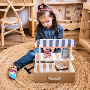 Sklopiva drvena trgovina - kafić, slastičarna s priborom