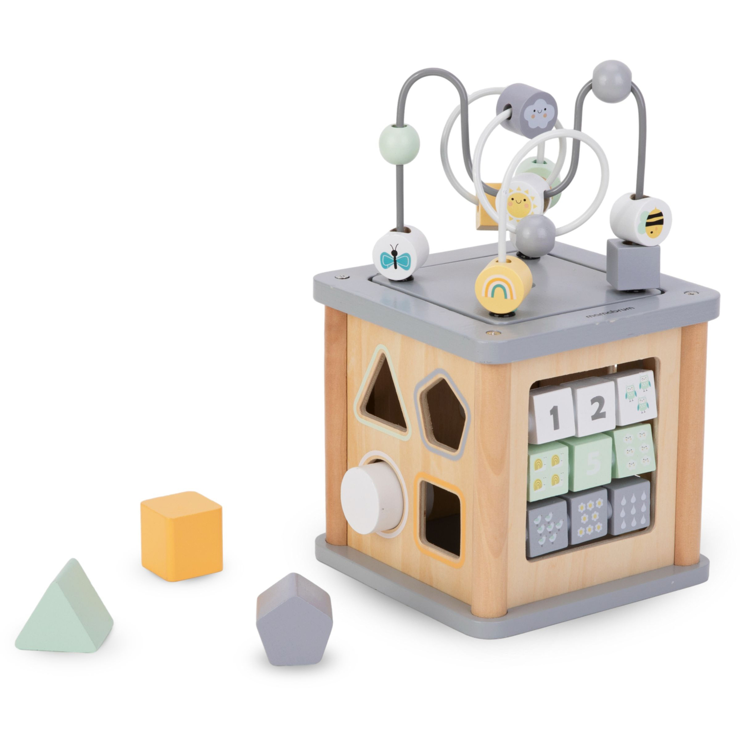 Drvena Montessori edukativna kocka - motorička petlja