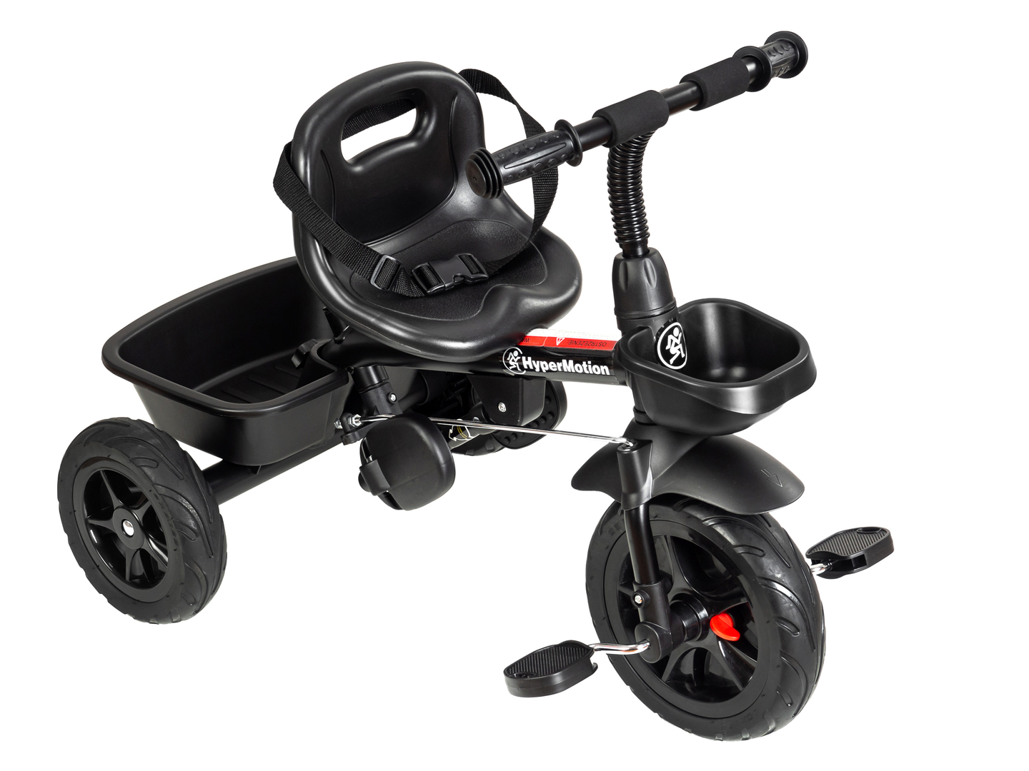 HyperMotion TOBI VECTOR tricikl - trajno napumpani kotači + potiskivač. Crna boja.