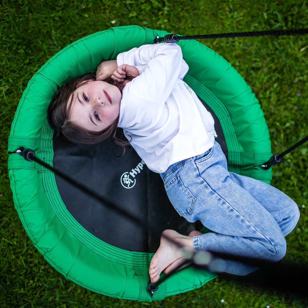 Dvostruka vrtna ljuljačka s okvirom i užadima - sjedalo i gnijezdo za rode