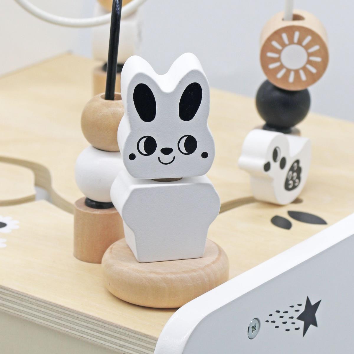 6 u 1 drvena guralica, hodalica s funkcijom edukativnog stola