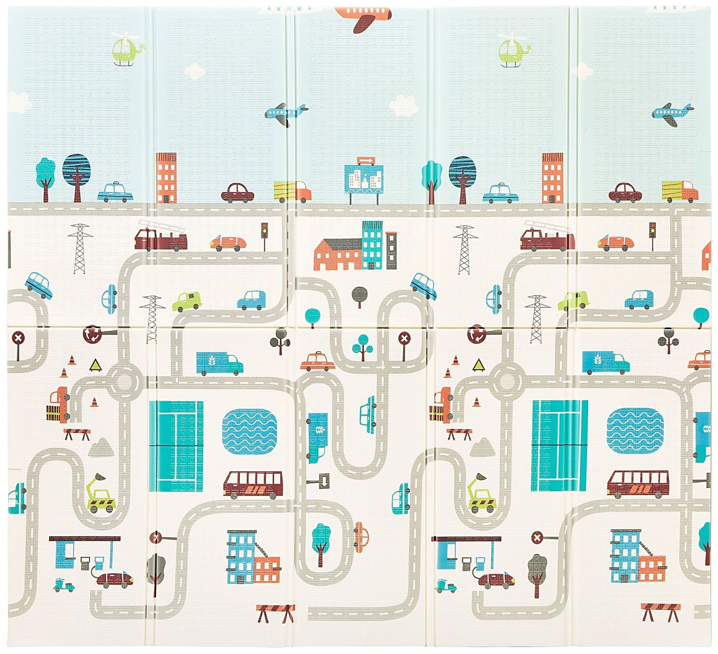 Dvostrana XXL pjenasta prostirka - sklopiva 1 CM (planina i cesta)