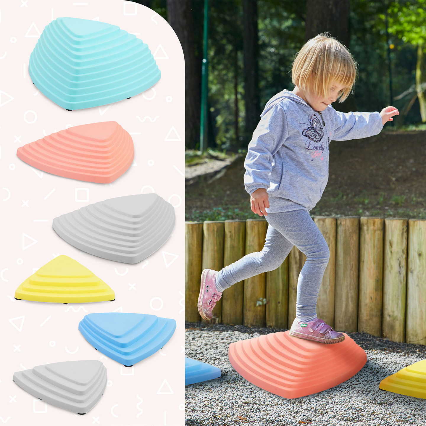 Kamenje za ravnotežu u boji - 6 komada