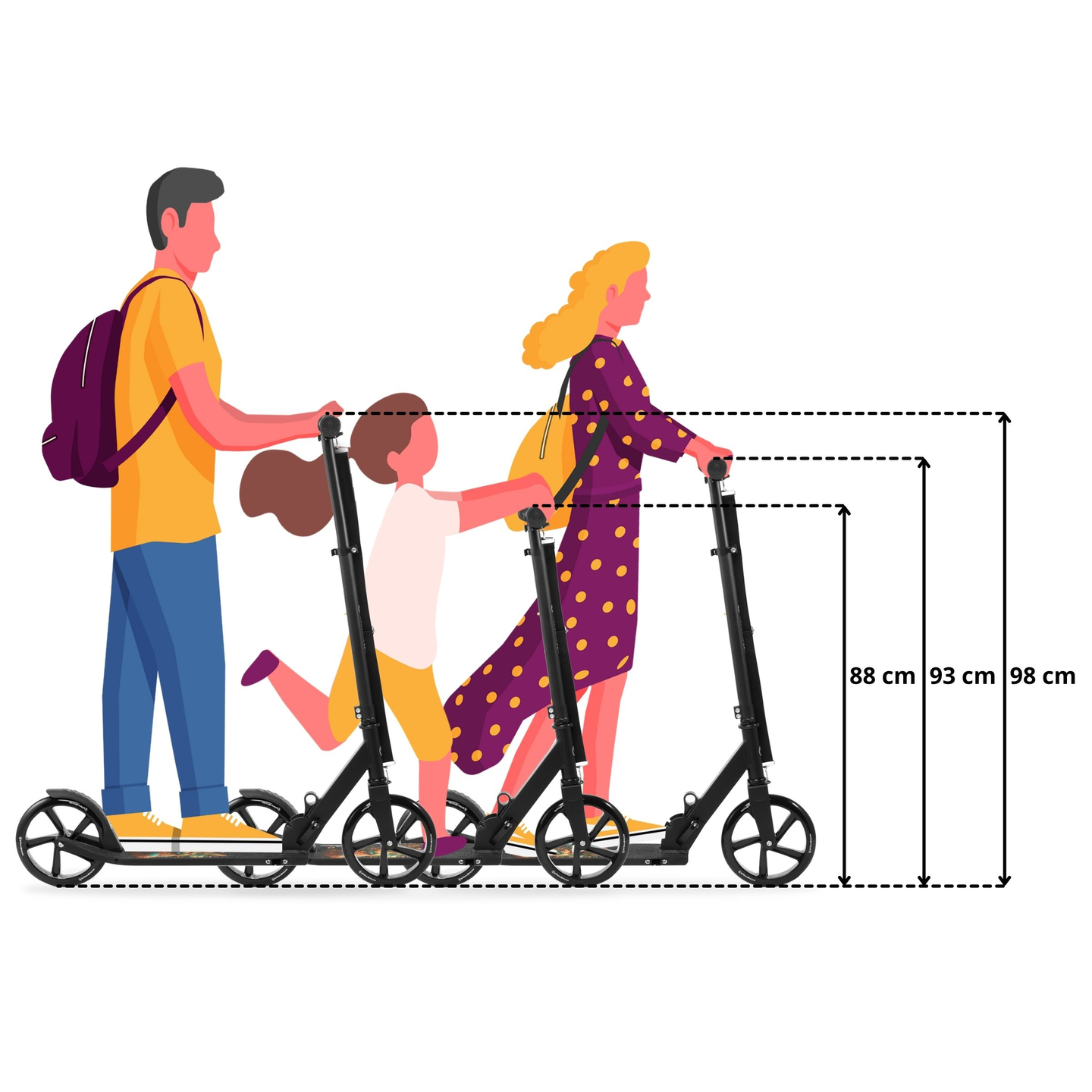 Gradski skuter na dva kotača VIBE Black HyperMotion - 100kg