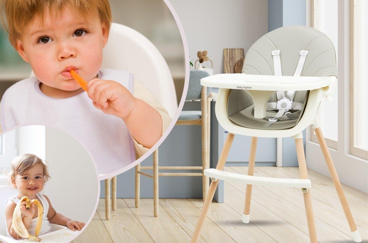 AMELIA 3u1 Moby-System stolica za hranjenje, siva