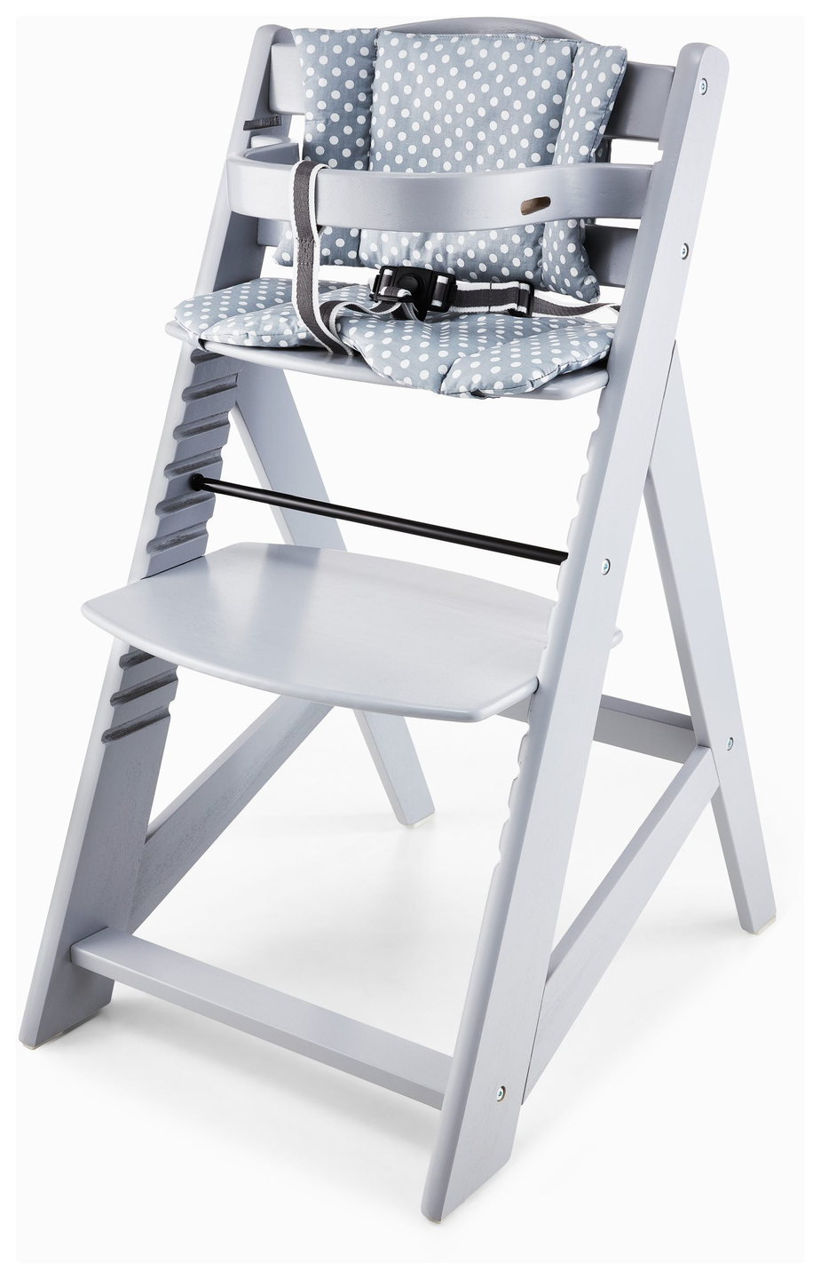 Moby-System WOODY drvena stolica za hranjenje - siva boja