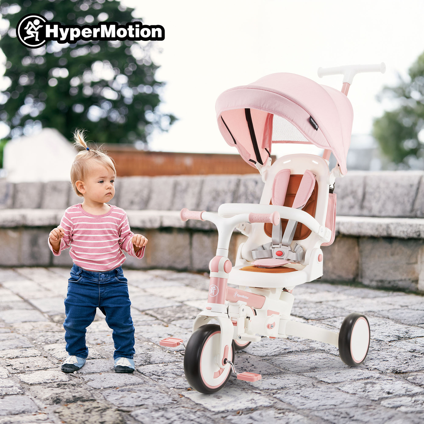 TOBI FOREST 8-u-1 višenamjenski tricikl - roza