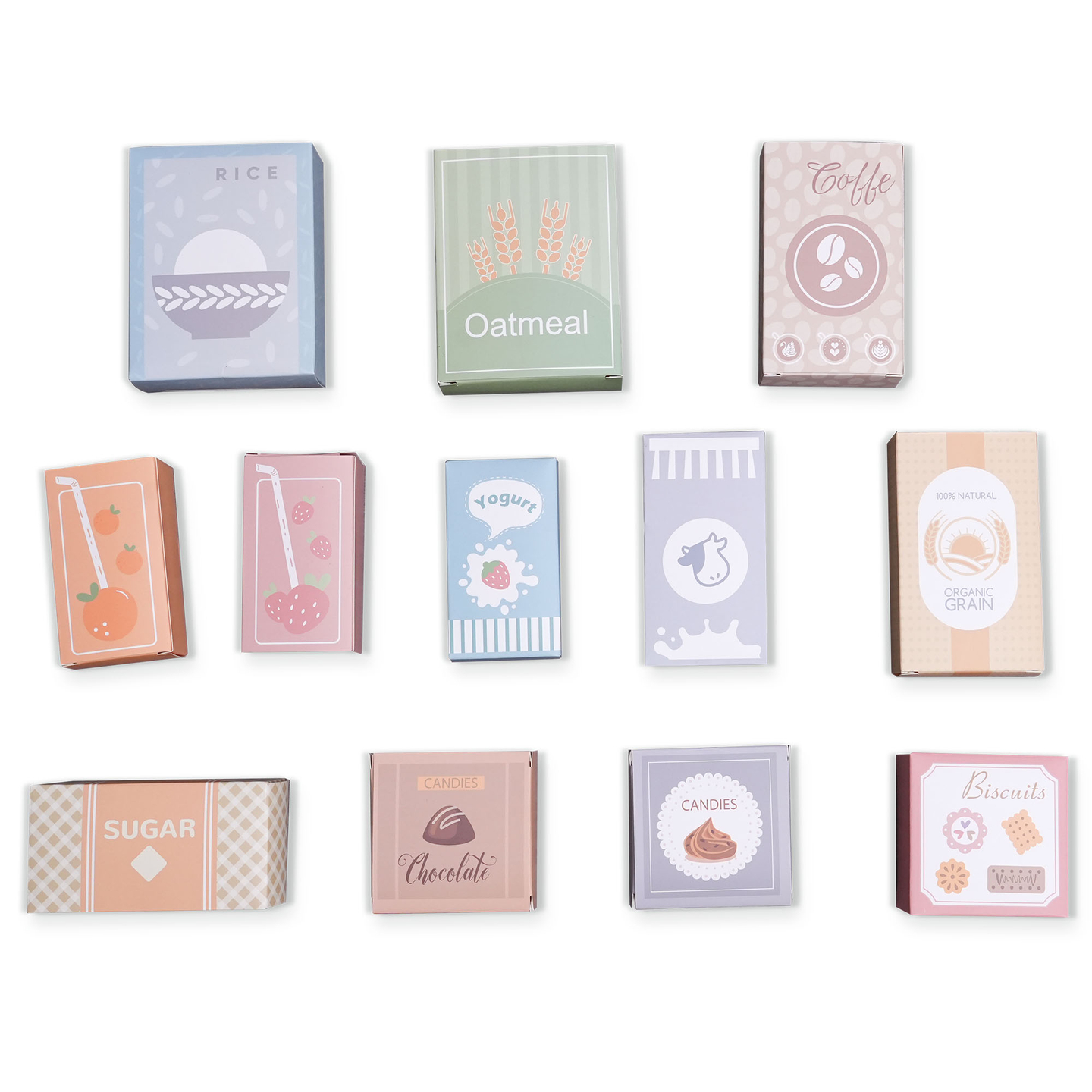 Velika drvena XXXL trgovina za djecu s šankom brze hrane - Kutna trgovina + Aparat za kavu + Pećnica + Hladnjak - 106 dodataka.