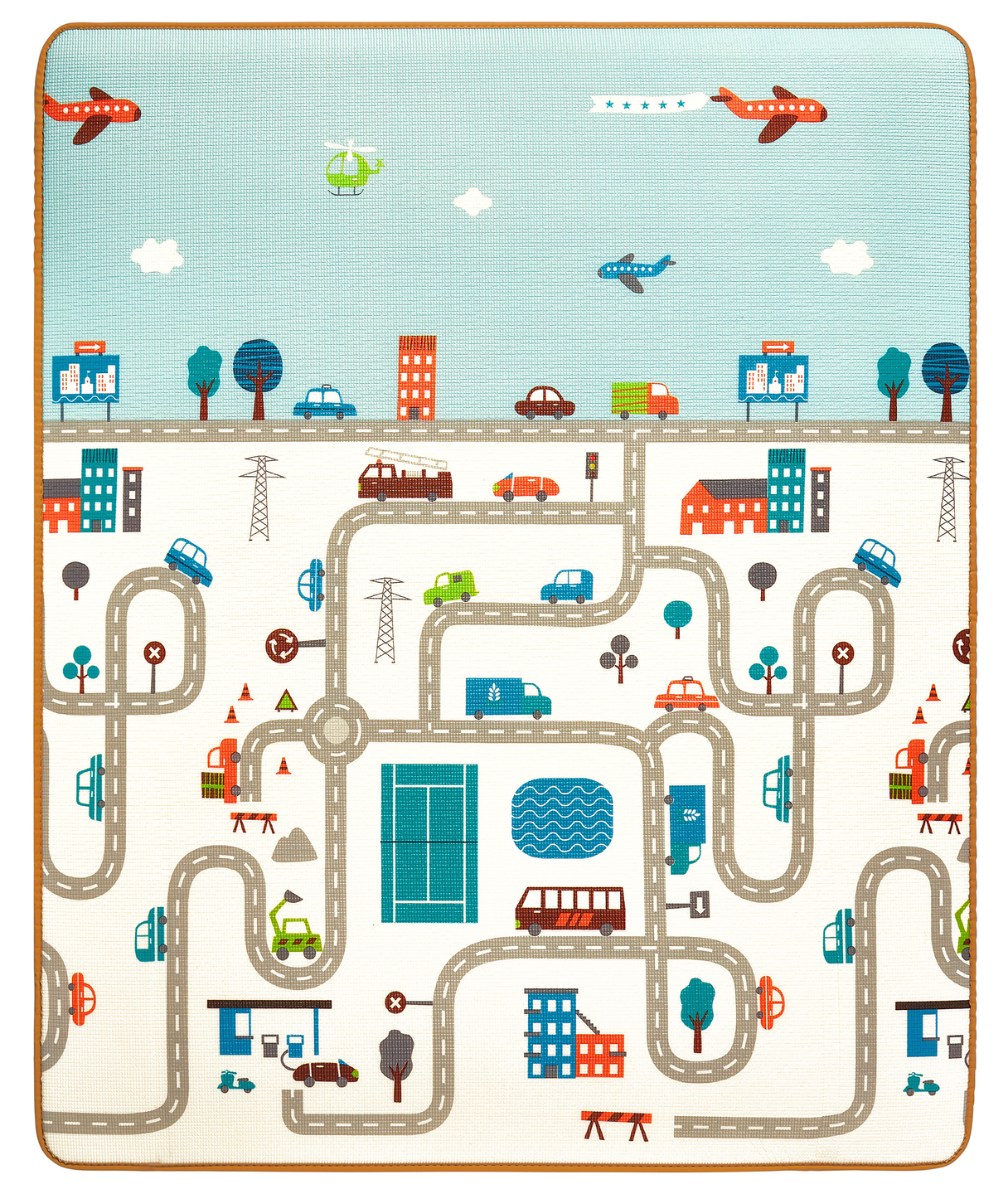 Dvostrana XXL pjenasta podloga - rola 2 CM (cestovna i cik-cak)