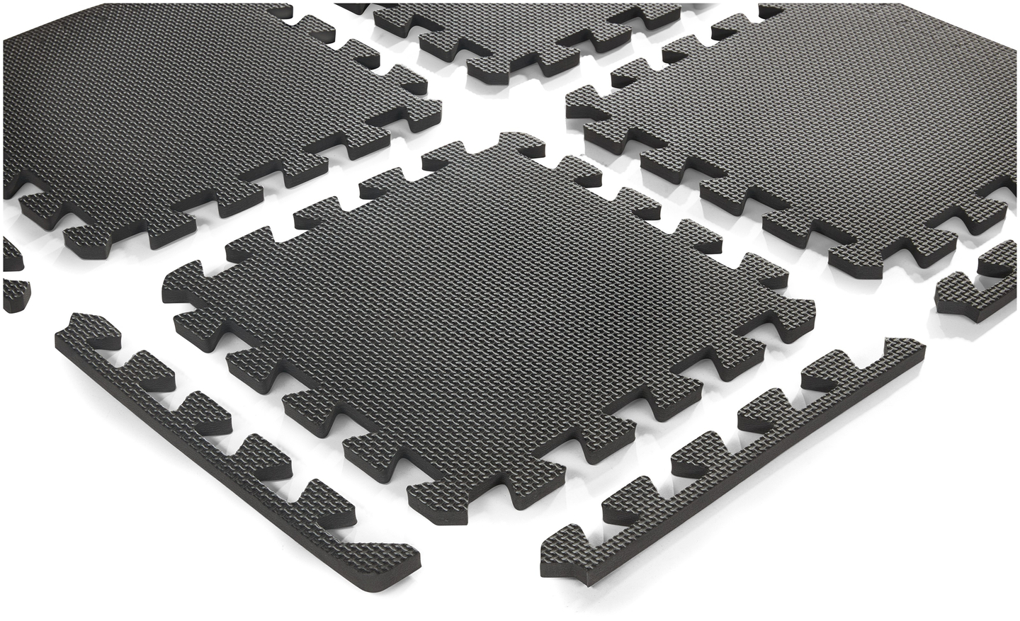 Slagalica od pjene 12 kom. - pjenasta obrazovna prostirka 120 x 90 x 1,2 cm s rubom - siva