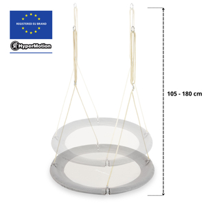 HyperMotion ljuljačka "vranjino gnijezdo" - promjer 100 cm, siva