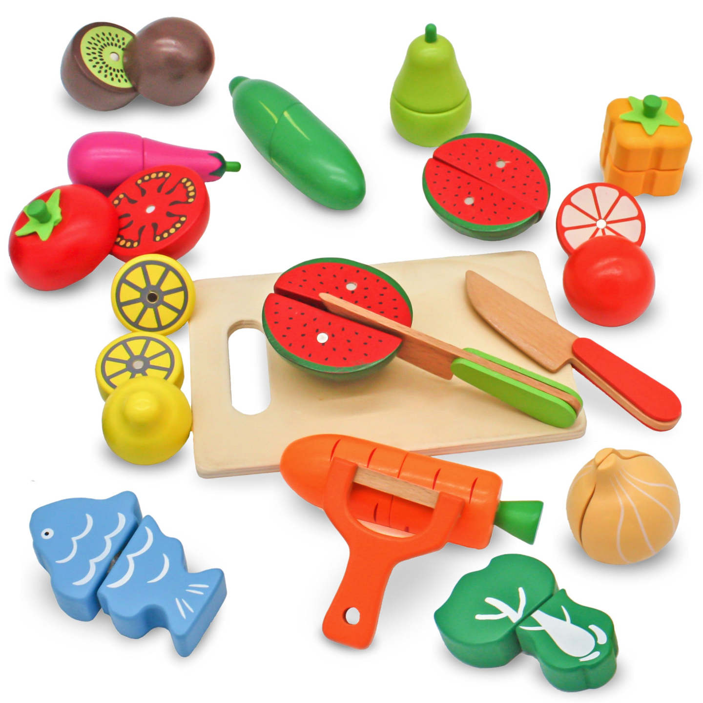 Drveno voće i povrće za rezanje