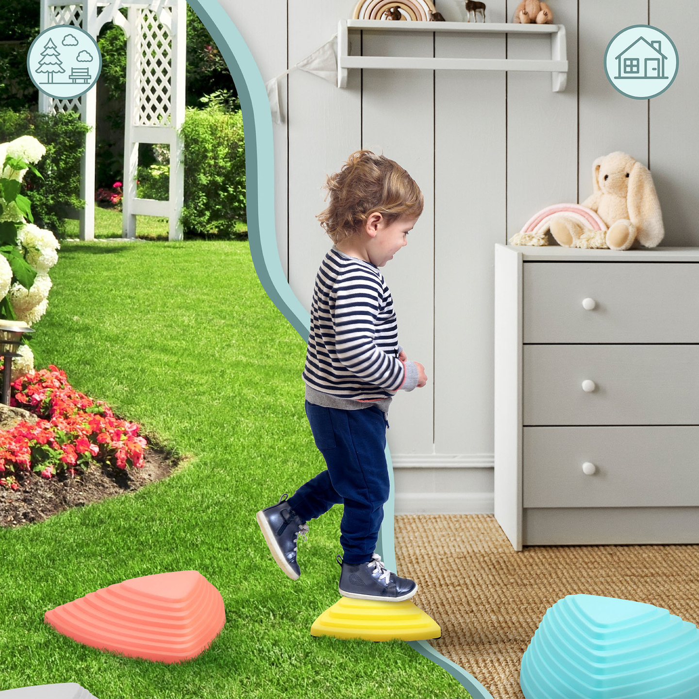 Kamenje za ravnotežu u boji - 9 komada