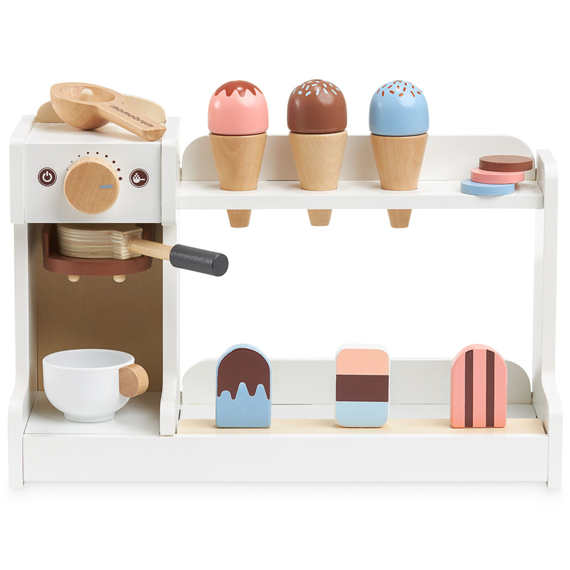 Drvena slastičarnica sa aparatom za kavu - kavana sa pratećom opremom