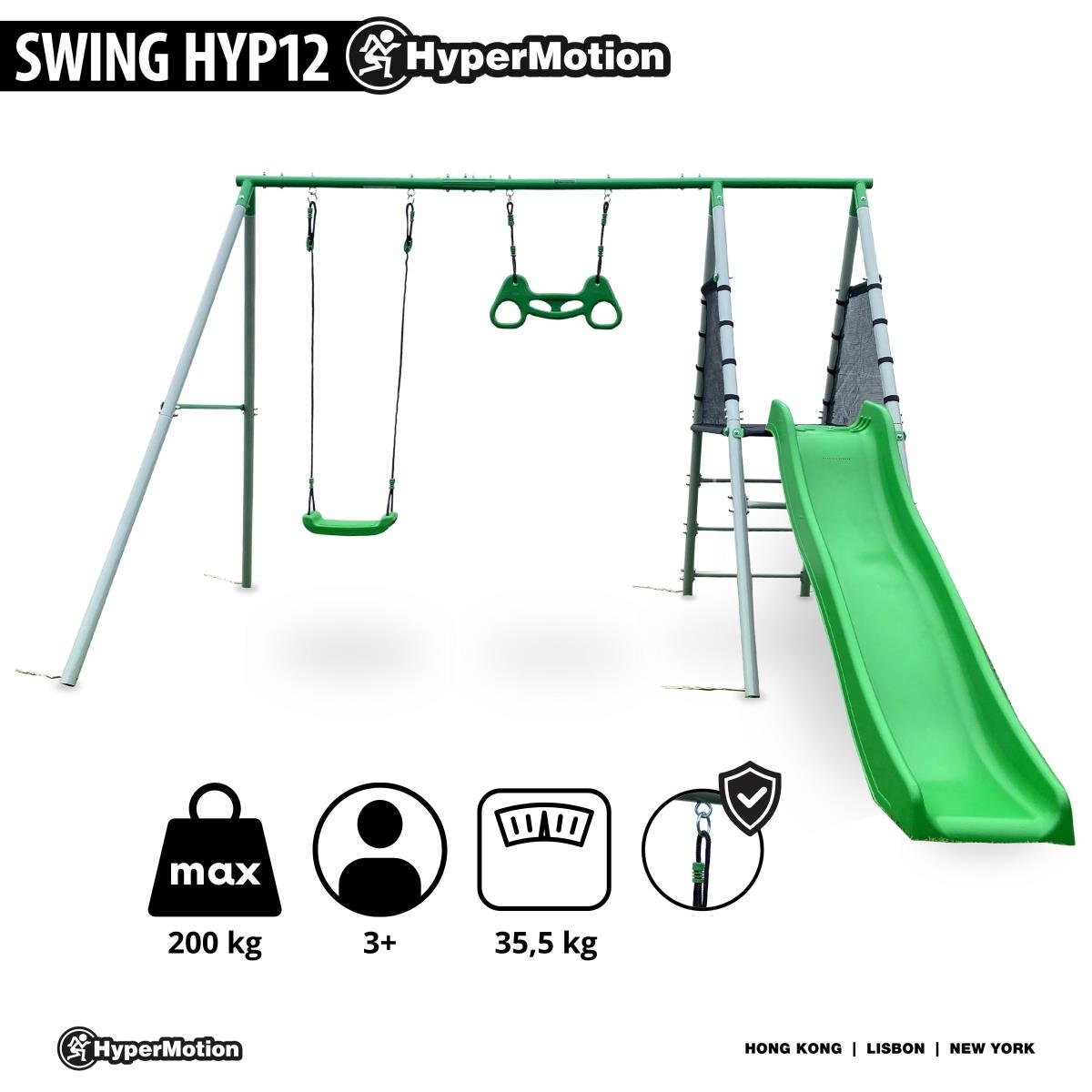 XXL vrtno igralište za djecu sa ljuljačkom, gimnastičkim trapezom i toboganom